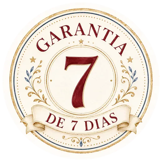 Selo de garantia de 7 dias Folhinha e Giz